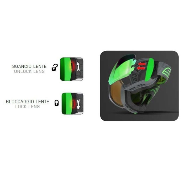 Salice 605 DARWF Charcoal-green/Mirror Green + Sonar