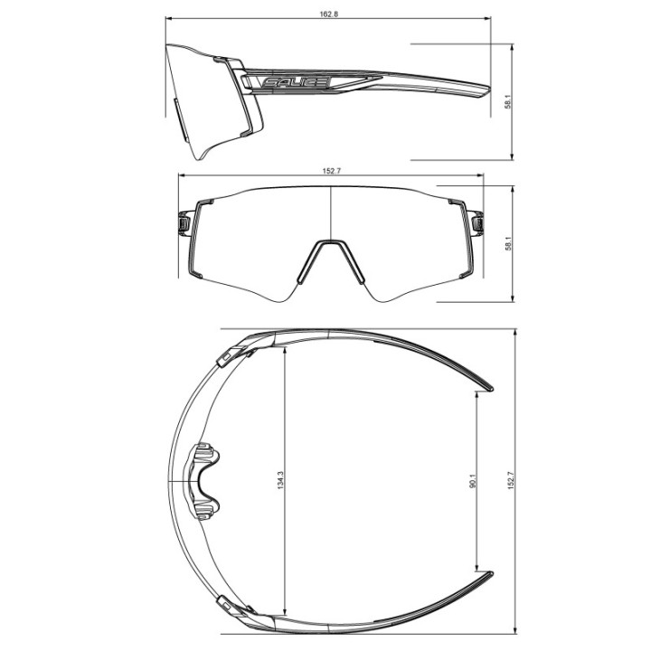 Salice 026 black/ RW black + orange spare lens