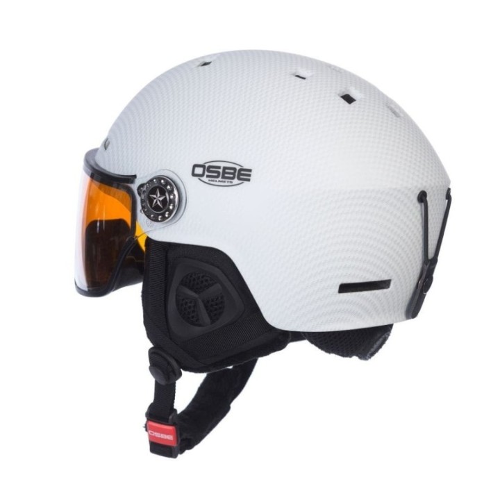 OSBE Rigel Carbon white Visor mirror/orange