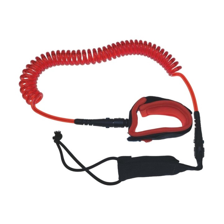 SUP board leash red/transparent 10' 7mm