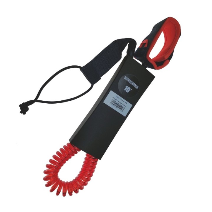 SUP board leash red/transparent 10' 7mm